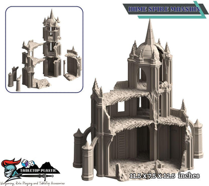 Grimdark Gothic Ruins Terrain — Desolation of Emerita (28–32 mm) Mansions, Corner Ruins & Terraced Houses