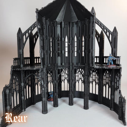 Gothic Cathedral Ruins: 28mm Wargame Terrain - Sci-Fi Battle Centerpiece