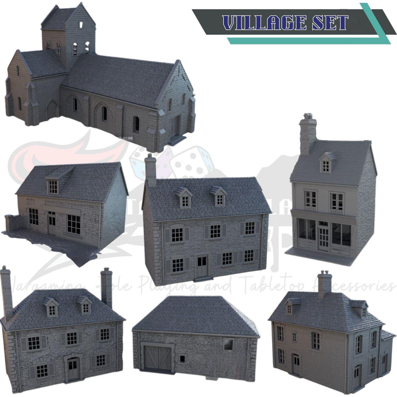 Overlord 1944 Rustic Village Farm – 28–32mm Terrain for Fantasy & Historical Battles