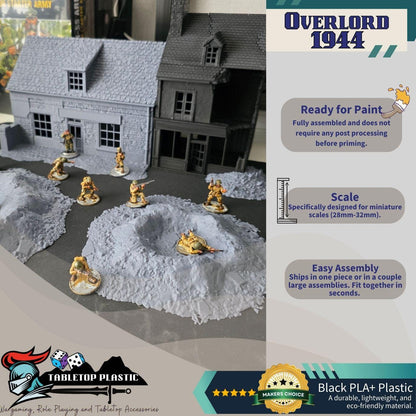Overlord 1944 Rustic Village Farm – 28–32mm Terrain for Fantasy & Historical Battles