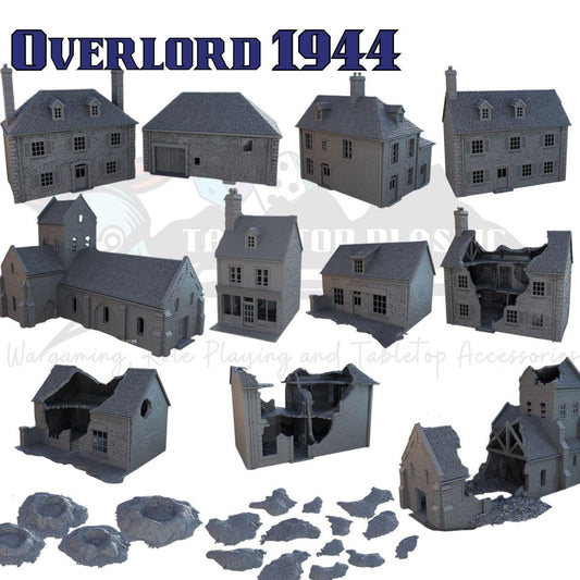 Overlord 1944 Rustic Village Farm – 28–32mm Terrain for Fantasy & Historical Battles