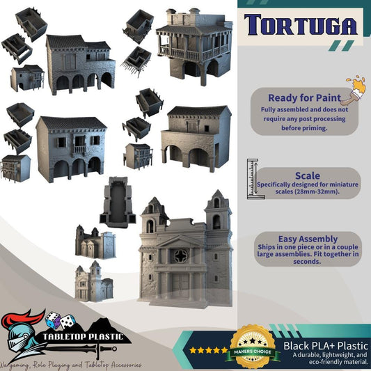 Spanish Colonial Town: 28mm Terrain Tortuga Bay - Mission Church & Balconies