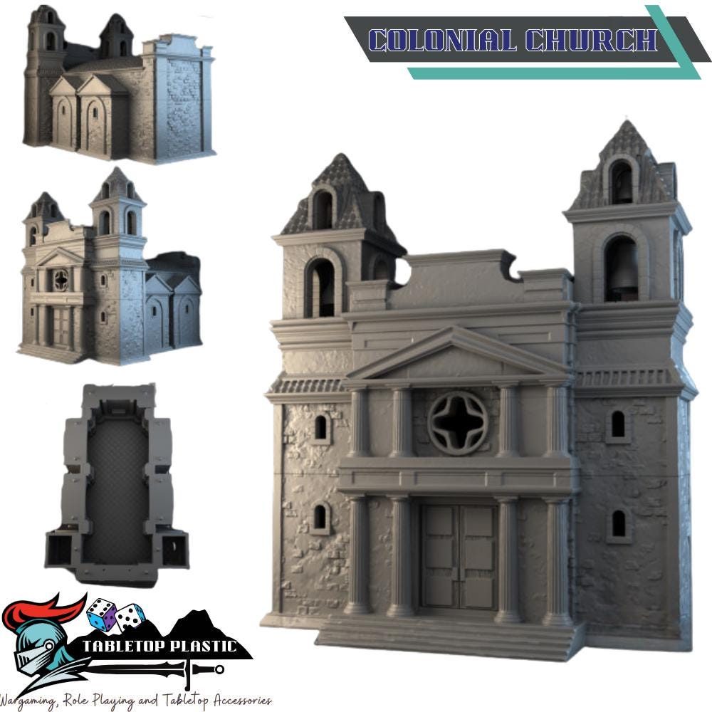 Spanish Colonial Town: 28mm Terrain Tortuga Bay - Mission Church & Balconies