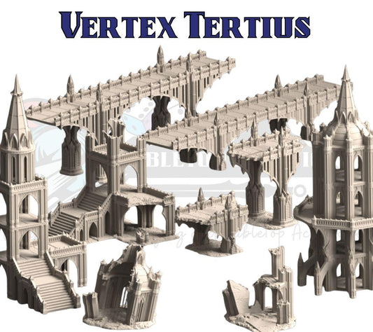 Sacrusmundus “Vertex Tertius” Crossroad: Stackable Nodes, Tall/Short Bridges & Ruins