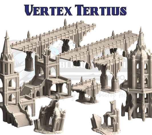 Sacrusmundus “Vertex Tertius” Crossroad: Stackable Nodes, Tall/Short Bridges & Ruins