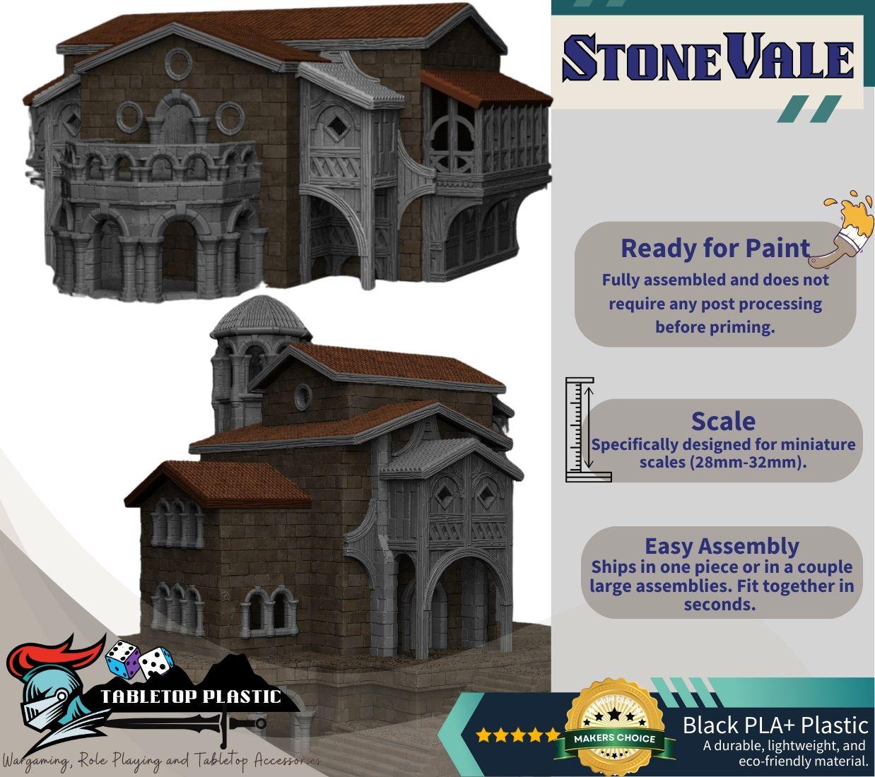 Stone Vale Villas Terrain Set – Italian Renaissance Town Buildings for D&D, Frostgrave and Malifaux