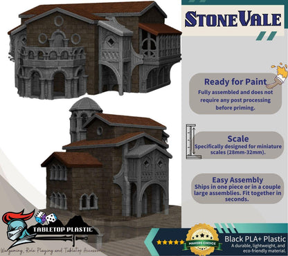 Stone Vale Villas Terrain Set – Italian Renaissance Town Buildings for D&D, Frostgrave and Malifaux
