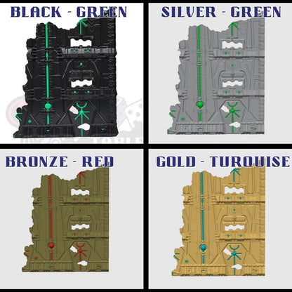 Foldable Necron Ruins Terrain Set - Competitive Style 40k Terrain designed for GW Matched Play & 2025 Chapter Approved Tournament Companion