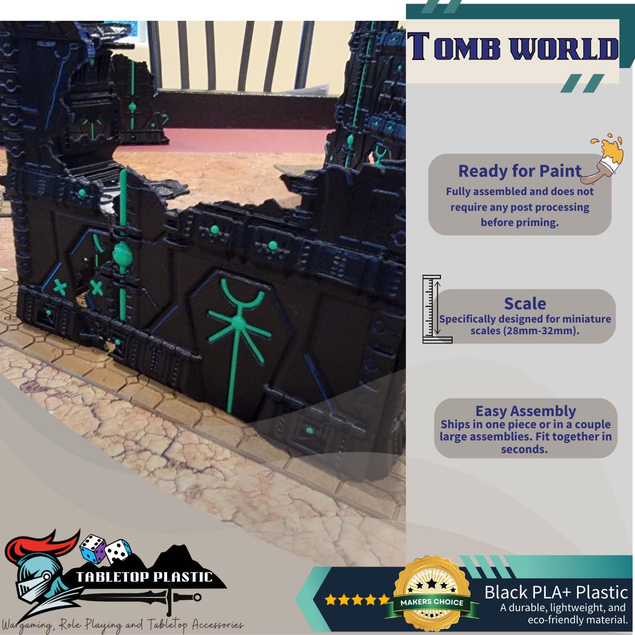 Foldable Necron Ruins Terrain Set - Competitive Style 40k Terrain designed for GW Matched Play & 2025 Chapter Approved Tournament Companion