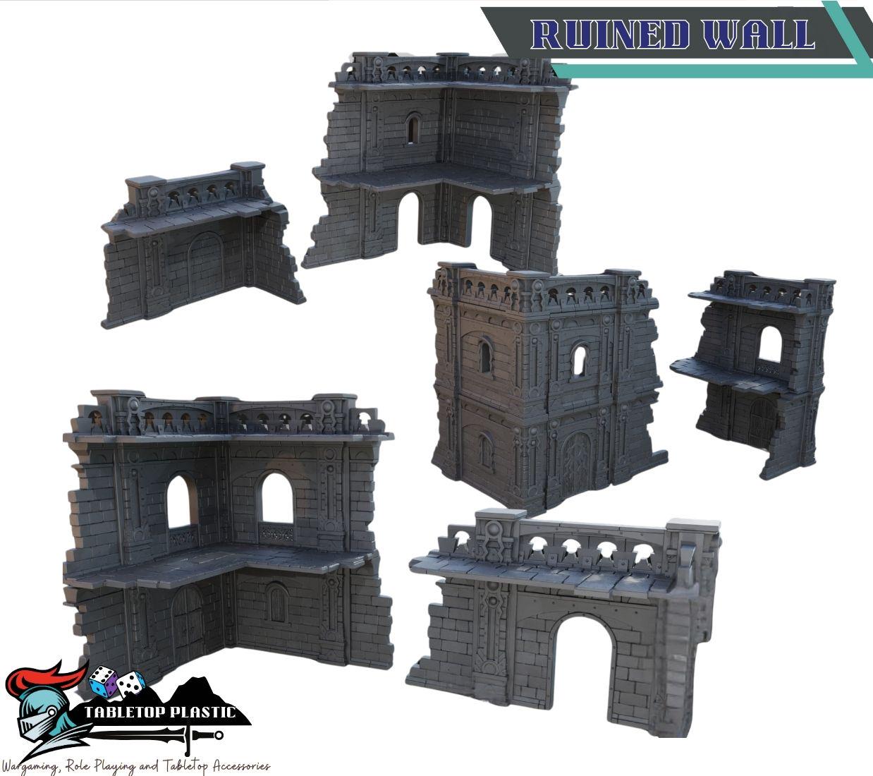 Hope’s Reach City Terrain Set: Fantasy buildings and prebuilt ruined L‑section walls