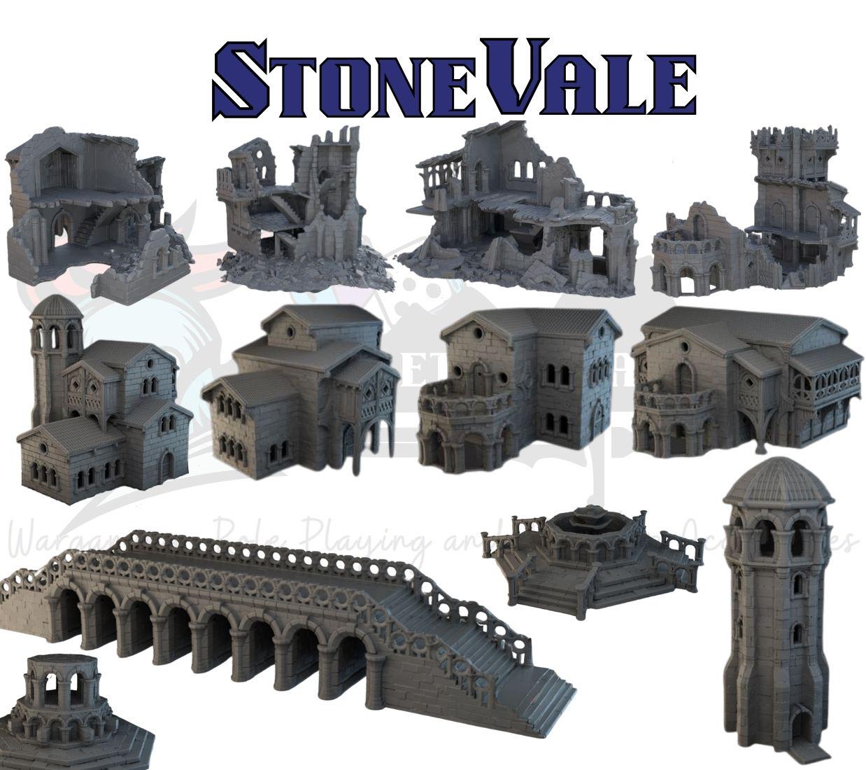 Stone Vale Villas Terrain Set – Italian Renaissance Town Buildings for D&D, Frostgrave and Malifaux