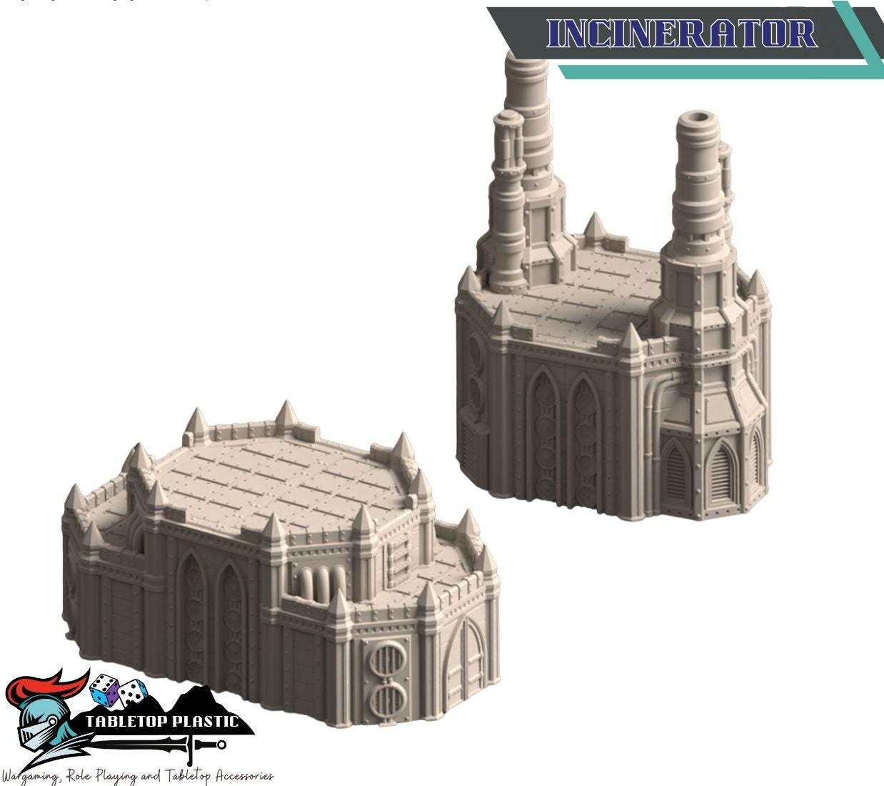 Grimdark hive city terrain set: Omnis Prime Hive District modular hab‑blocks, gantries, walkways