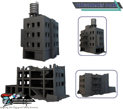 Ashfall City Ruins Terrain Set: 28-32mm Modern Urban Wargaming