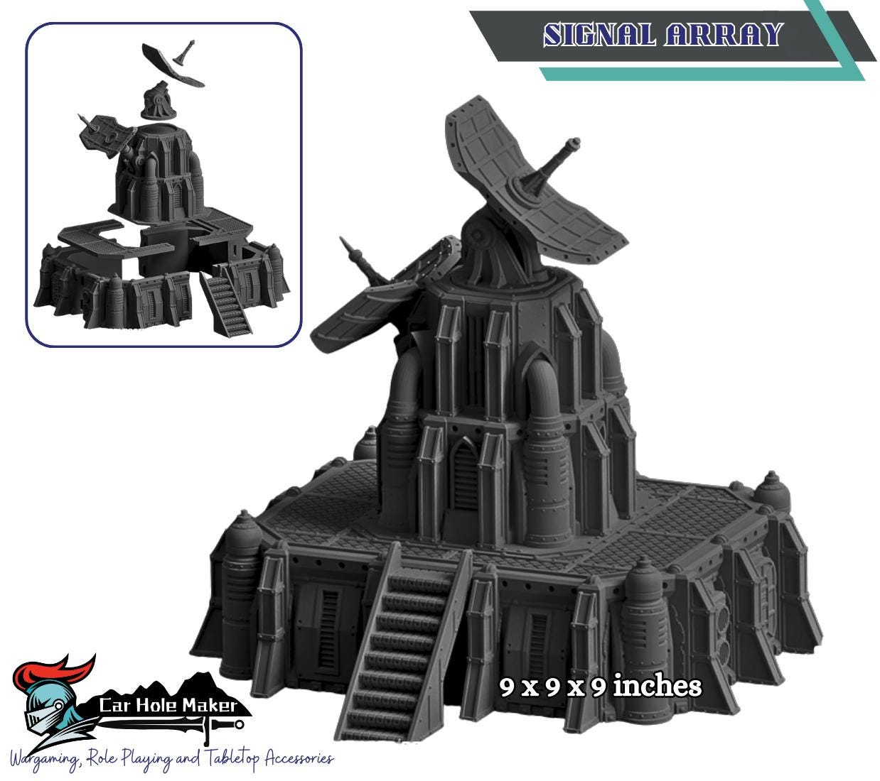 Sci-Fi Tomb World Terrain Set: 28-32mm Scale - Monolith, Pillars, HAB Modules