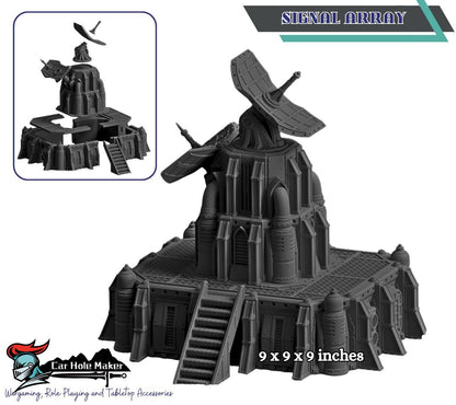 Sci-Fi Tomb World Terrain Set: 28-32mm Scale - Monolith, Pillars, HAB Modules