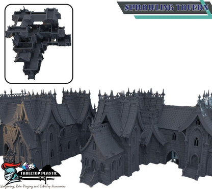 Blackthorn Keep Terrain: Dark Victorian Houses, Tower, Tavern & Combat Arena - 28–32 mm Wargames