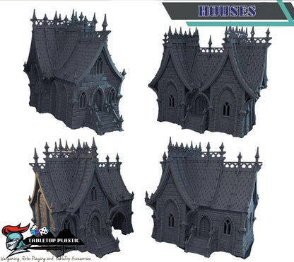 Blackthorn Keep Terrain: Dark Victorian Houses, Tower, Tavern & Combat Arena - 28–32 mm Wargames
