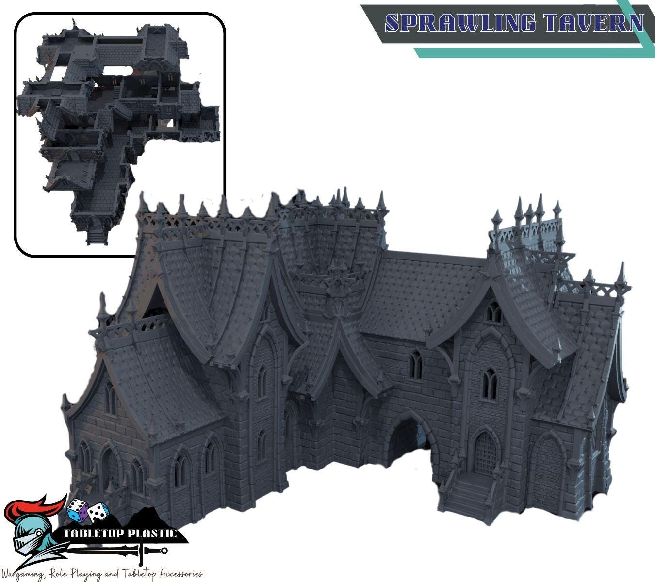 Blackthorn Keep Terrain: Dark Victorian Houses, Tower, Tavern & Combat Arena - 28–32 mm Wargames