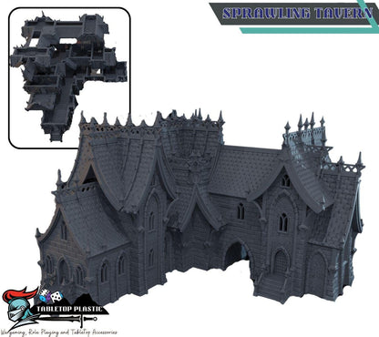Blackthorn Keep Terrain: Dark Victorian Houses, Tower, Tavern & Combat Arena - 28–32 mm Wargames