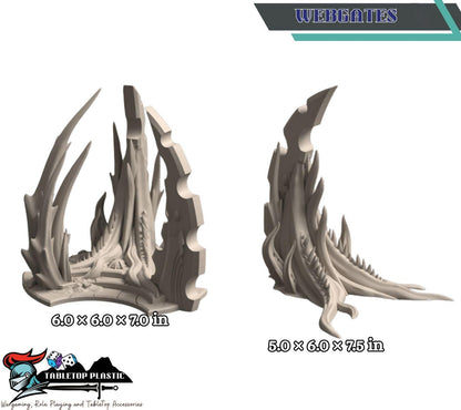 Belkartam Corrupted Ancient World: alien‑daemonic ruins set with webway portals - (28–32 mm) for 40k & Kill Team