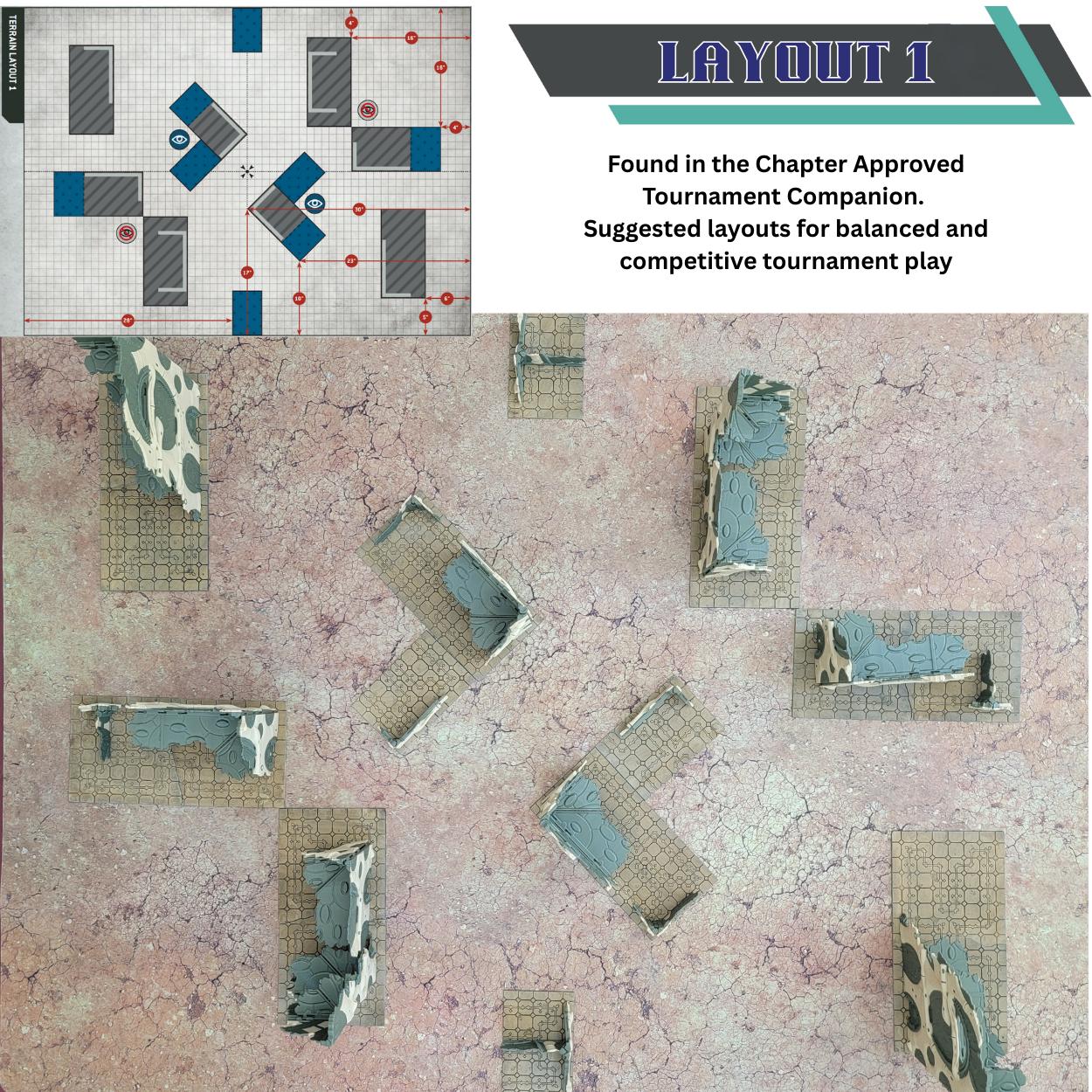 Foldable Eldar 10th Edition 40k Terrain: Space Elf Ruins - 40k Chapter Approved