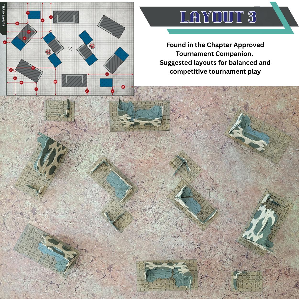 Foldable Eldar 10th Edition 40k Terrain: Space Elf Ruins - 40k Chapter Approved