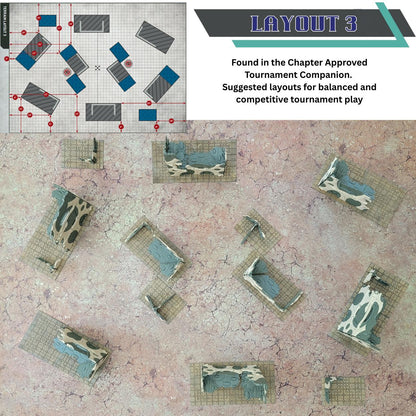 Foldable Eldar 10th Edition 40k Terrain: Space Elf Ruins - 40k Chapter Approved