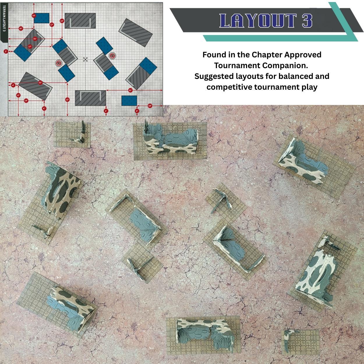 Foldable Eldar 10th Edition 40k Terrain: Space Elf Ruins - 40k Chapter Approved