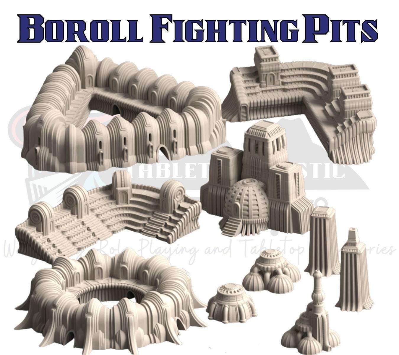 Boroll Fighting Pits Terrain: Sci-Fi Arena Wargame Set (28-32mm)