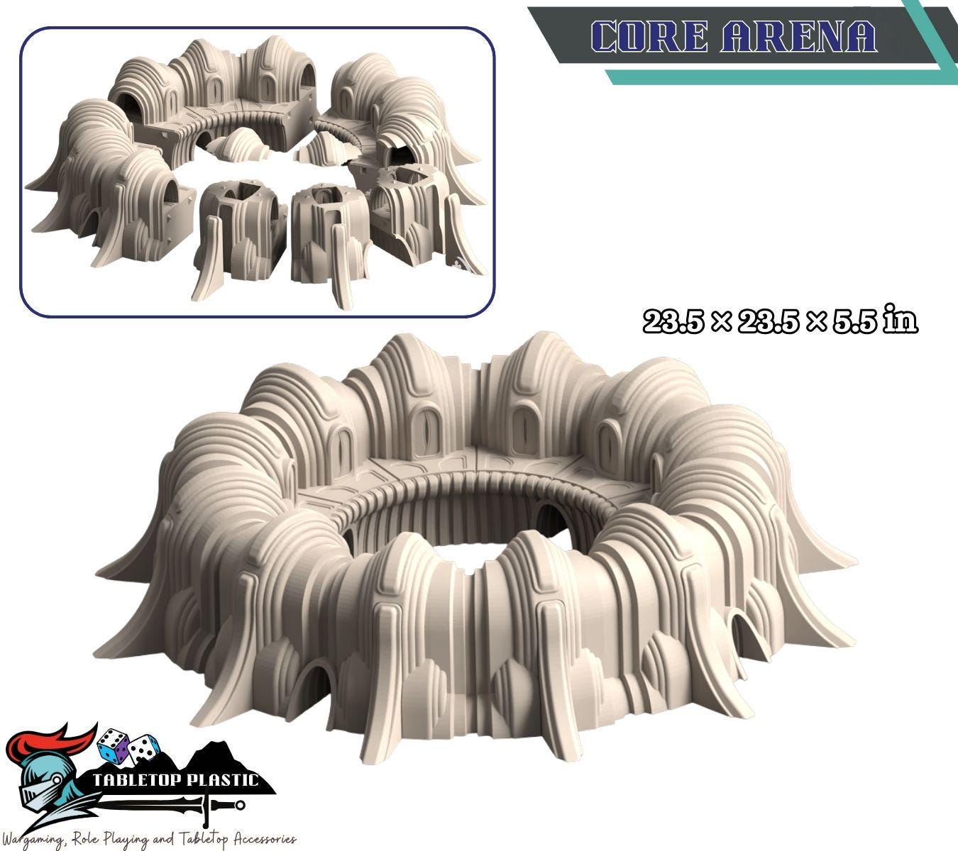 Boroll Fighting Pits Terrain: Sci-Fi Arena Wargame Set (28-32mm)