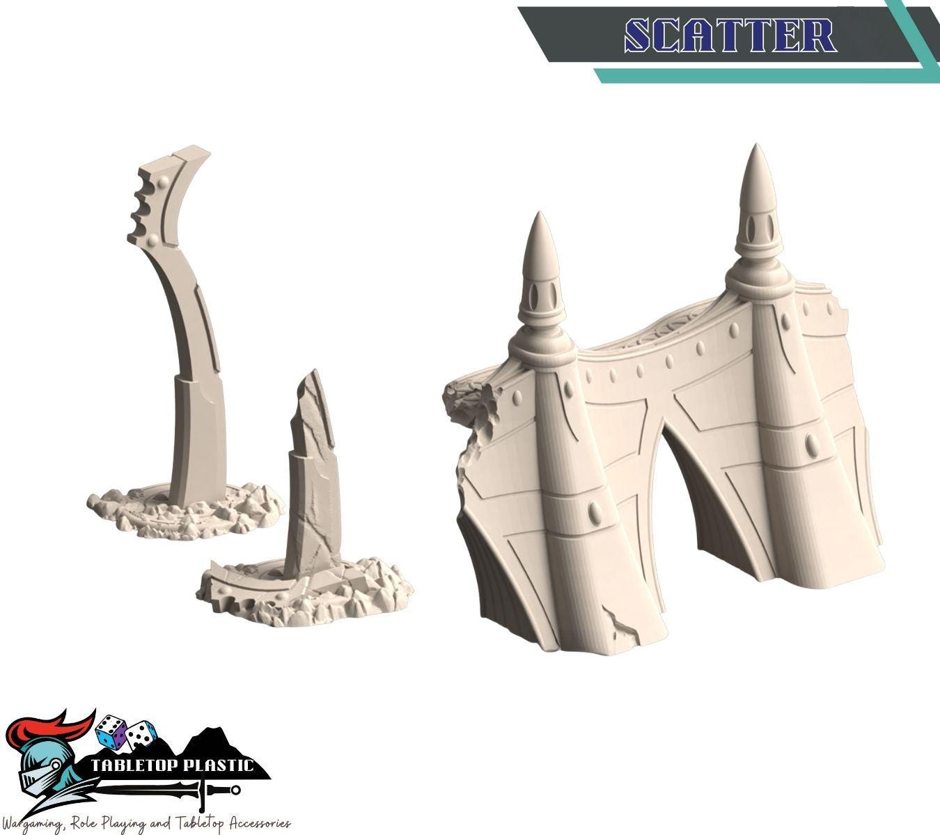 Caeleth Desecrated Sanctuary Eldar Terrain: Imperium Colony on a Abandoned world - 28mm Gothic Bridges