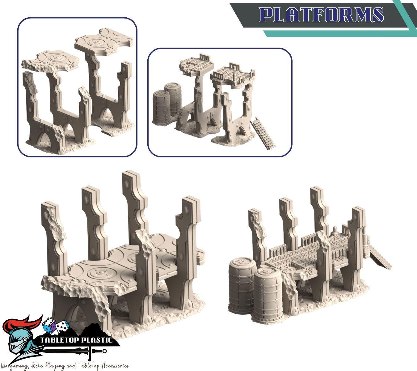 Caeleth Desecrated Sanctuary Eldar Terrain: Imperium Colony on a Abandoned world - 28mm Gothic Bridges