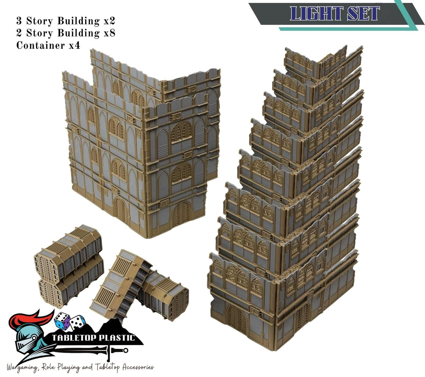 WTC 2025 Tournament Terrain: Foldable Ruins & Containers - Map Pack v2.3