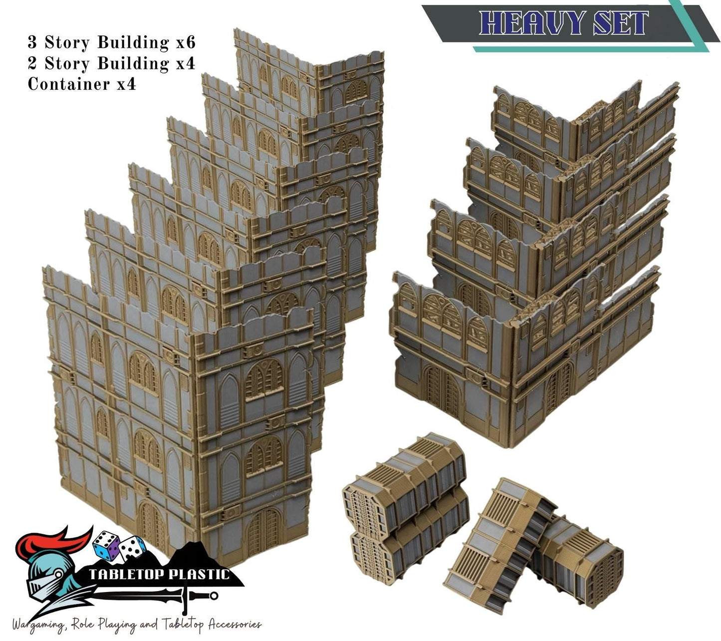 WTC 2025 Tournament Terrain: Foldable Ruins & Containers - Map Pack v2.3