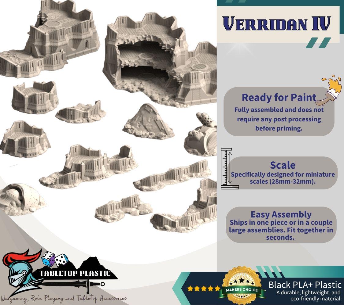 Verridan IV — Desolated Massacre Site (28–32 mm Sci‑Fi Trenches, Bunkers & Titan Ruins)