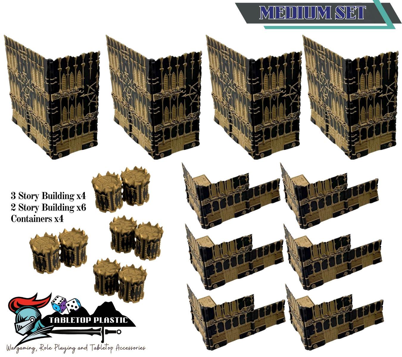 WTC 2025 Tournament Terrain: Chaos Foldable Ruins & Containers - Map Pack v2.3