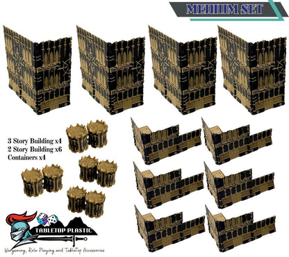 WTC 2025 Tournament Terrain: Chaos Foldable Ruins & Containers - Map Pack v2.3