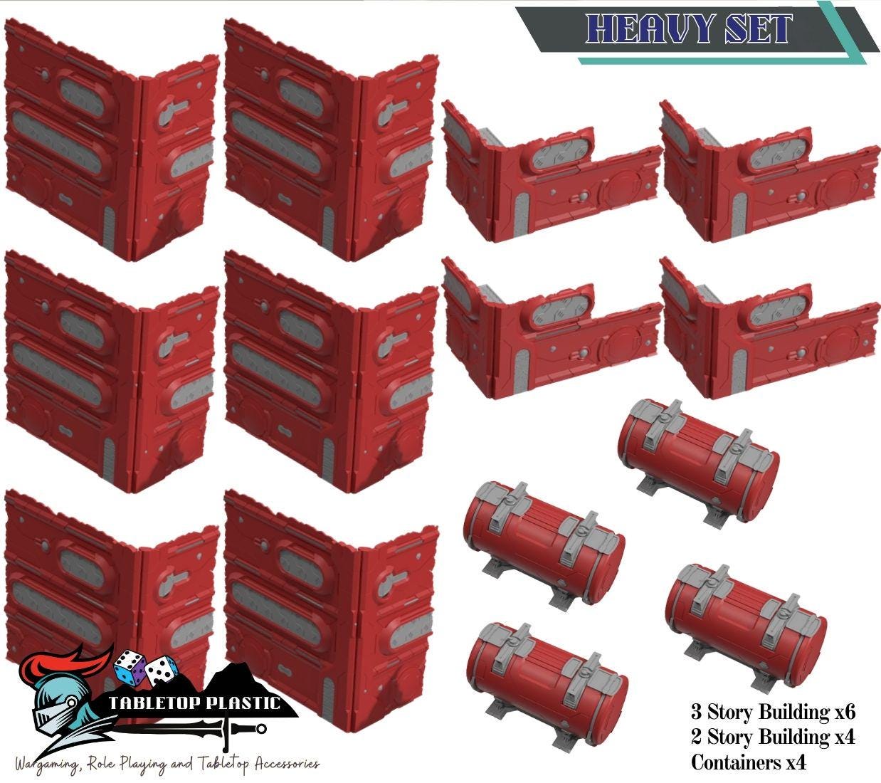 WTC 2025 Tournament Greater Good Terrain: Foldable Ruins & Containers - Map Pack v2.3