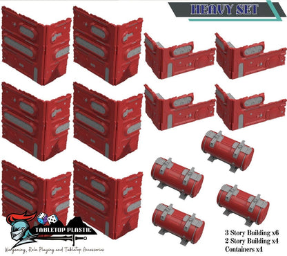 WTC 2025 Tournament Greater Good Terrain: Foldable Ruins & Containers - Map Pack v2.3