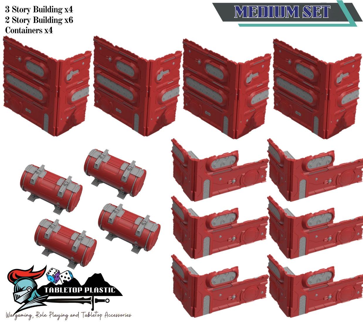 WTC 2025 Tournament Greater Good Terrain: Foldable Ruins & Containers - Map Pack v2.3