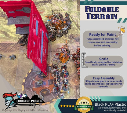 WTC 2025 Tournament Greater Good Terrain: Foldable Ruins & Containers - Map Pack v2.3