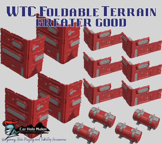 WTC 2025 Tournament Greater Good Terrain: Foldable Ruins & Containers - Map Pack v2.3