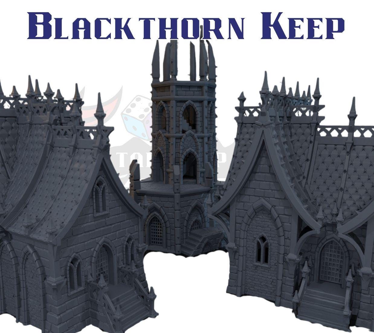 Blackthorn Keep Terrain: Dark Victorian Houses, Tower, Tavern & Combat Arena - 28–32 mm Wargames