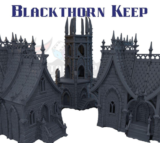 Blackthorn Keep Terrain: Dark Victorian Houses, Tower, Tavern & Combat Arena - 28–32 mm Wargames