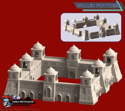 Epic Scale 6mm-8mm Desert Fortress City Terrain — Palaces, Walls & Hab Blocks Tabletop Scenery
