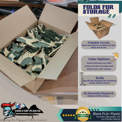 Foldable Eldar 10th Edition 40k Terrain: Space Elf Ruins - 40k Chapter Approved