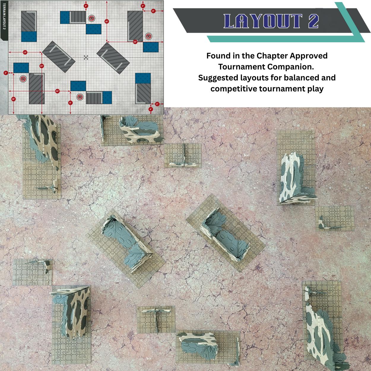 Foldable Eldar 10th Edition 40k Terrain: Space Elf Ruins - 40k Chapter Approved