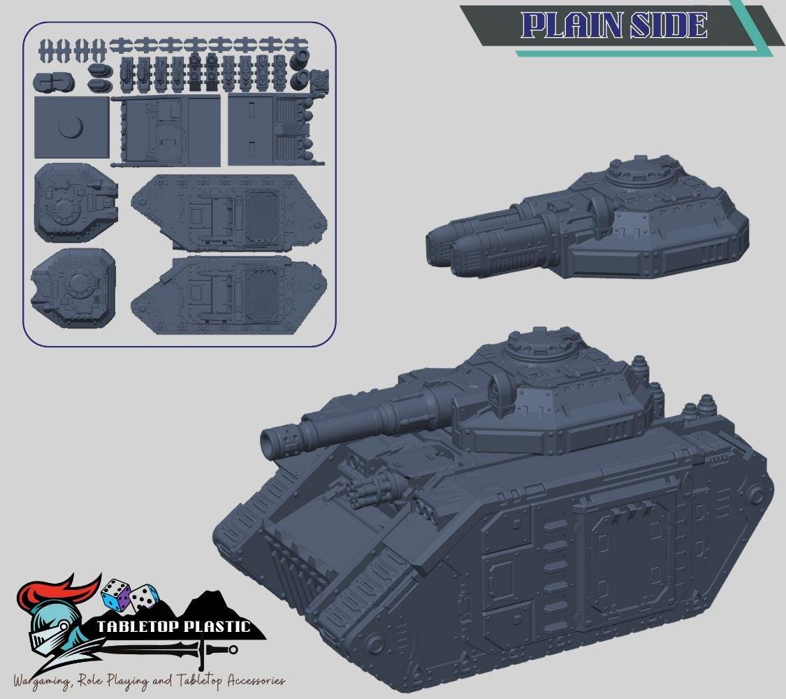 Heavy Sci-Fi Battle Tank – Grimdark 28–32 mm Tabletop Model