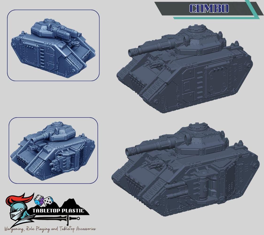 Heavy Sci-Fi Battle Tank – Grimdark 28–32 mm Tabletop Model