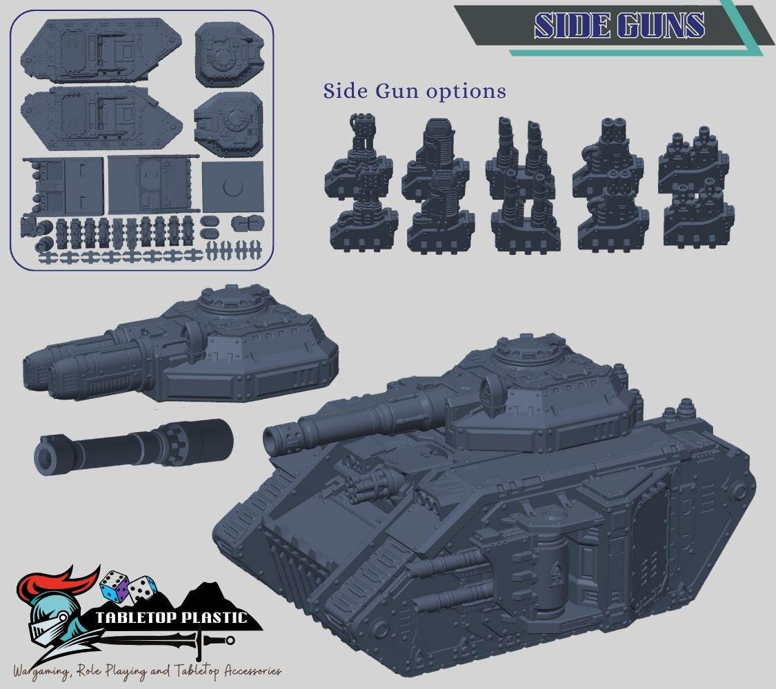 Heavy Sci-Fi Battle Tank – Grimdark 28–32 mm Tabletop Model